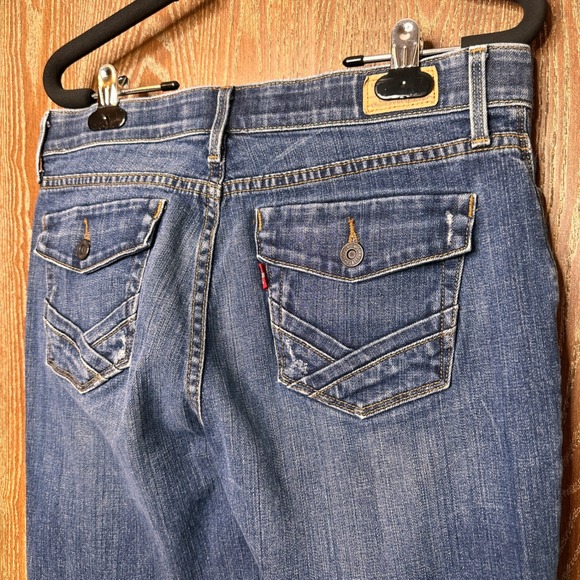 Levi Strauss & Co Boot Cut 525 Perfect Waist Jeans Women 8 Blue Denim Straight - Picture 6 of 9